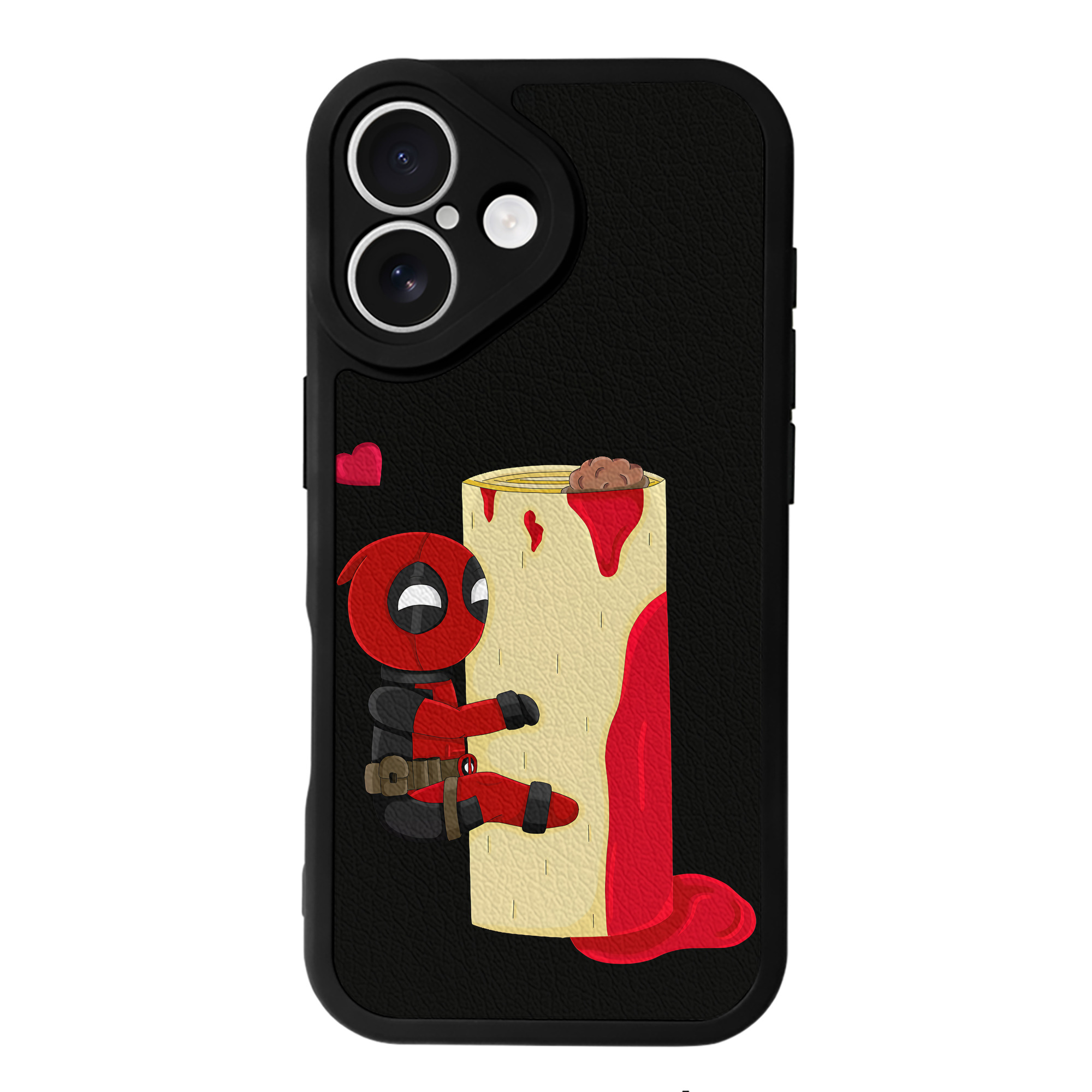 （画像用） Deadpool デッドプール 【iPhone 16シリーズ対応】シリコンスマホケース（レザー調） 材質：シリコン